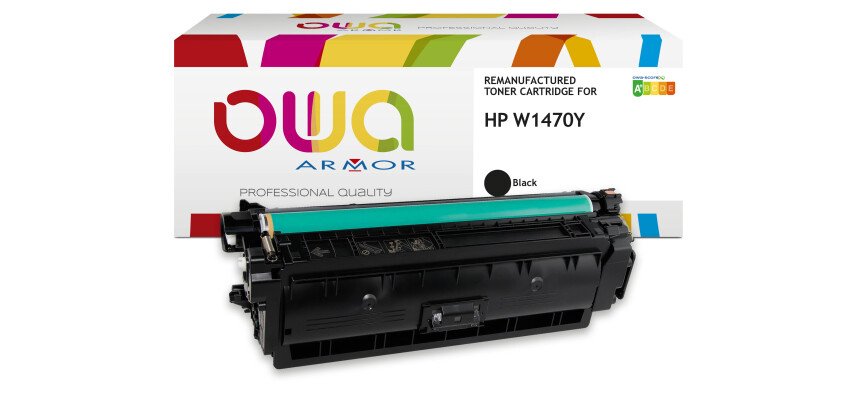 Toner remanufacturé OWA - haute capacité - Noir - pour HP W1470Y