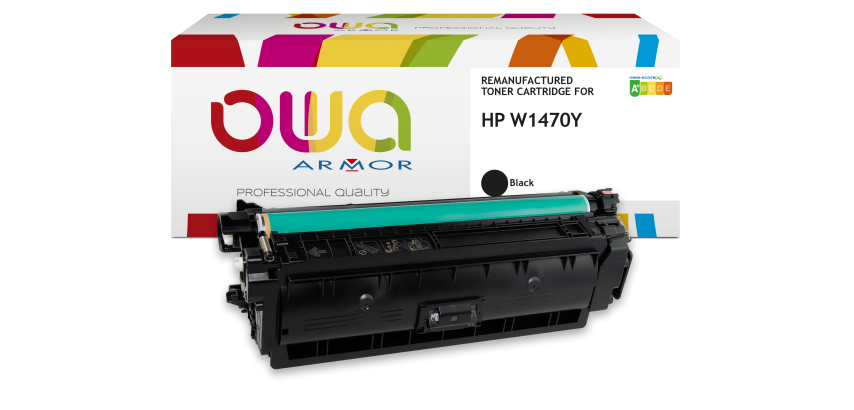 Toner remanufacturé OWA - haute capacité - Noir - pour HP W1470Y