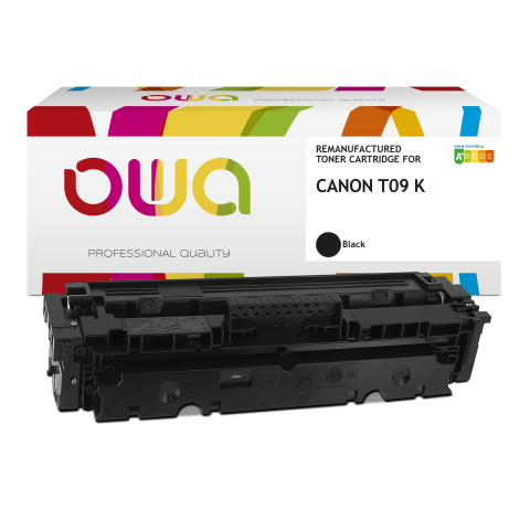 Tóner remanufacturado OWA - alta capacidad - Negro - para CANON T09 BK