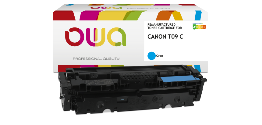 Toner remanufacturé OWA - haute capacité - pour CANON T09 C