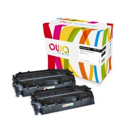 DE_Pack de 2 toner remanufacturé OWA - haute capacité - Noir - pour HP CE505X, CANON 719H, C-EXV 40