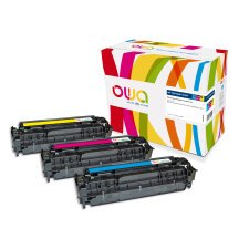 Pack de 3 toner remanufacturé OWA - standard - Cyan Magenta Jaune - pour HP CE411A, CE413A, CE412A