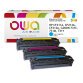 Pack de 3 toner remanufacturé OWA - standard - Cyan Magenta Jaune - pour HP U0SL1AM, CF211A, CF213A, CF212A, CANON 731C, 731M, 731Y