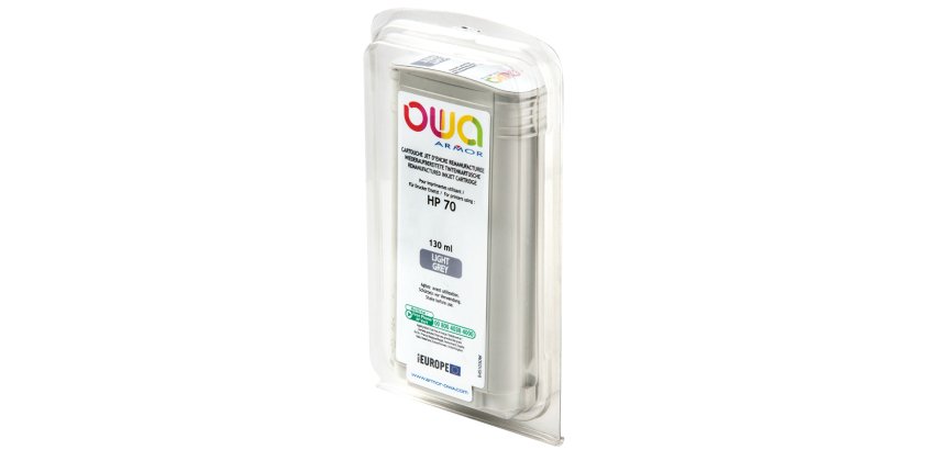 Cartouche d'encre traceur remanufacturée OWA - standard - Gris Clair - pour HP 70