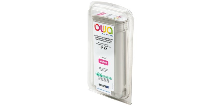 Remanufactured OWA ink cartridge - standard - Magenta - for HP 72