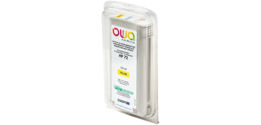 Ink cartridge remanufactured OWA - standard - Yellow - for HP 72