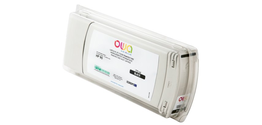 Cartouche d'encre traceur remanufacturée OWA - standard - Noir - pour HP 90