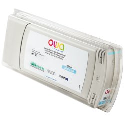 Cartouche d'encre traceur remanufacturée OWA - standard - Cyan Clair - pour HP 91