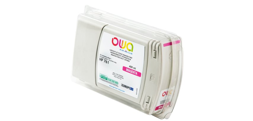 Cartouche d'encre traceur remanufacturée OWA - standard - Magenta - pour HP 761
