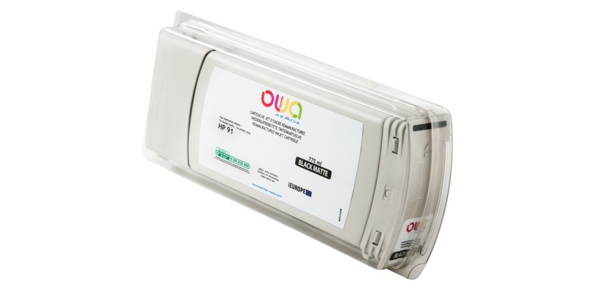 Remanufactured OWA Plotter Ink Cartridge - Standard - Matte Black - for HP 761