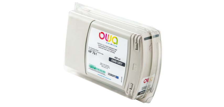 Cartouche d'encre traceur remanufacturée OWA - standard - Gris Foncé - pour HP 761