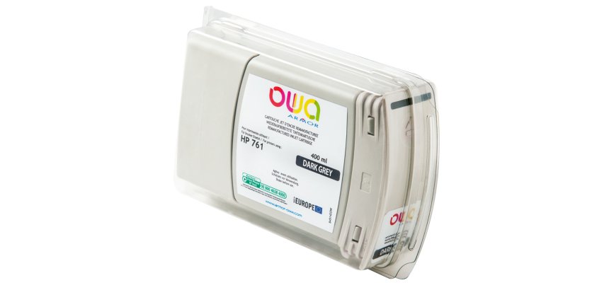Cartouche d'encre traceur remanufacturée OWA - standard - Gris Foncé - pour HP 761