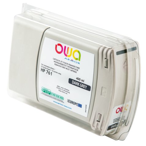 Cartouche d'encre traceur remanufacturée OWA - standard - Gris Foncé - pour HP 761
