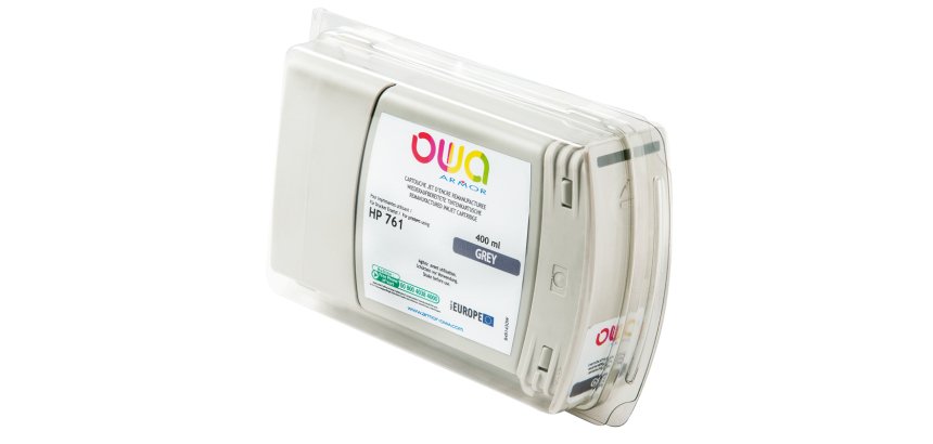 Cartouche d'encre traceur remanufacturée OWA - standard - Gris - pour HP 761