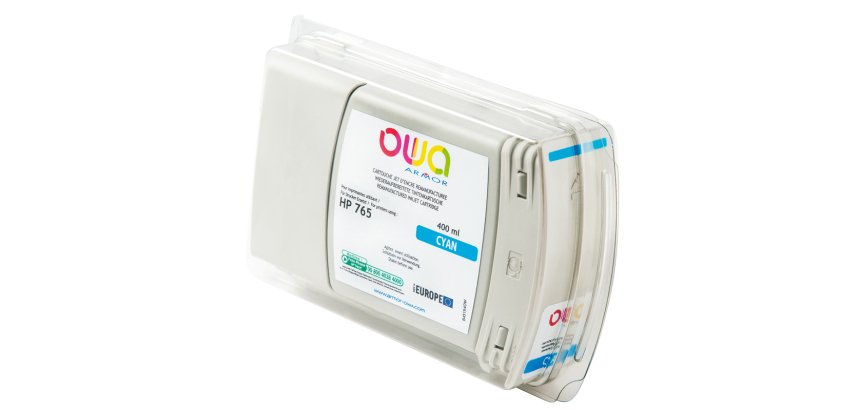 Cartouche d'encre traceur remanufacturée OWA - standard - Cyan - pour HP 765
