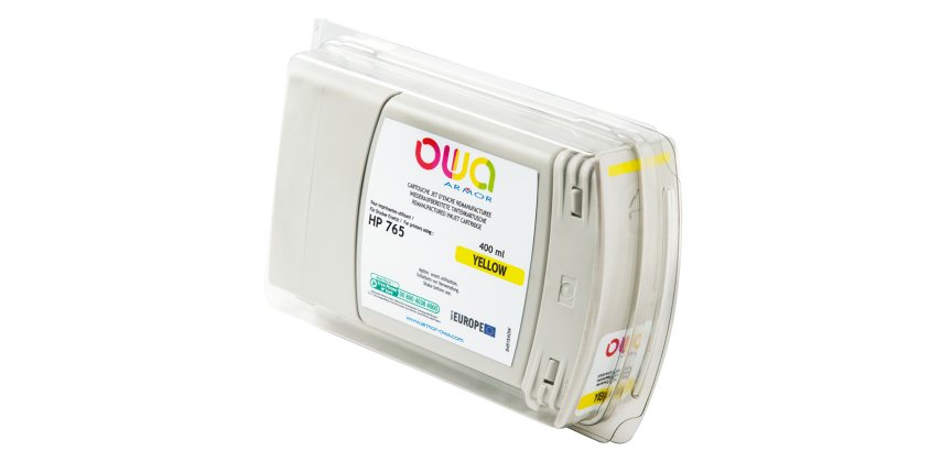 OWA Remanufactured Plotter Ink Cartridge - Standard - Yellow - for HP 765
