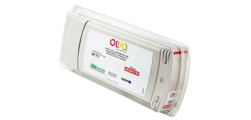 Cartouche d'encre traceur remanufacturée OWA - standard - Rouge - pour HP 771C