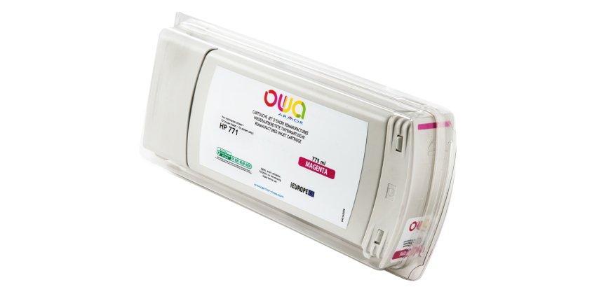 Cartouche d'encre traceur remanufacturée OWA - standard - Magenta - pour HP 771C