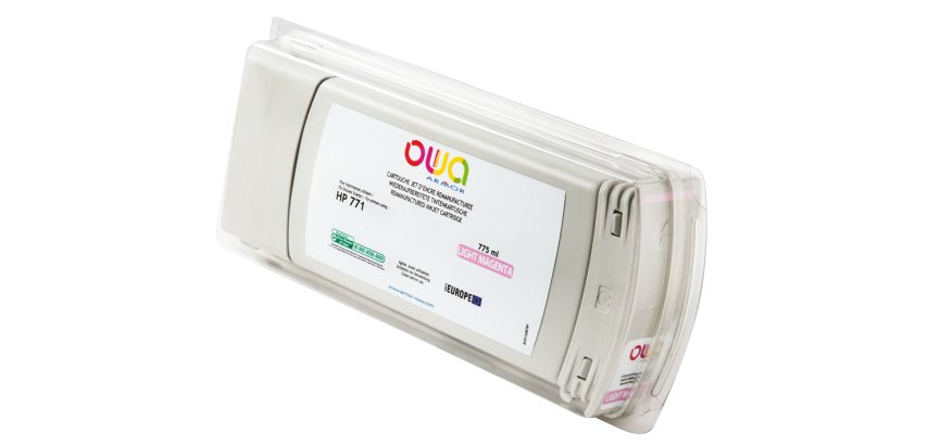 Cartouche d'encre traceur remanufacturée OWA - standard - Magenta Clair - pour HP 771C