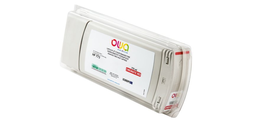 Cartouche d'encre traceur remanufacturée OWA - standard - Rouge - pour HP 773C