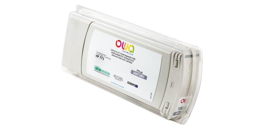 Cartouche d'encre traceur remanufacturée OWA - standard - Gris Clair - pour HP 773C