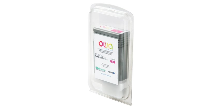 Cartouche d'encre traceur remanufacturée OWA - standard - Magenta - pour CANON PFI-104 M