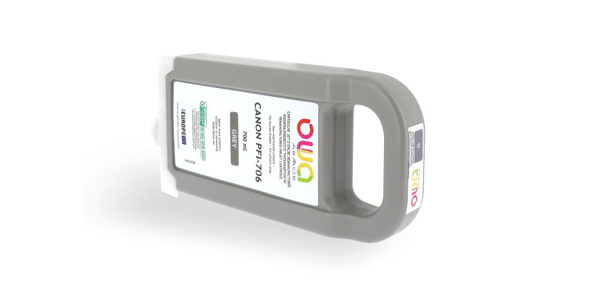 Ink cartridge remanufactured OWA - standard - Gray - for CANON PFI-706 GY