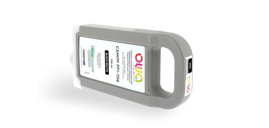 Cartouche d'encre traceur remanufacturée OWA - standard - Noir Mat - pour CANON PFI-706 MBK