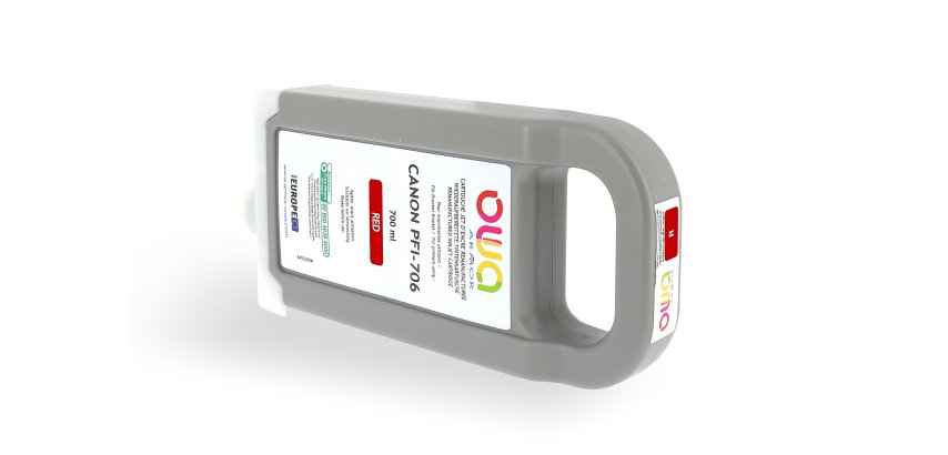 Ink cartridge remanufactured OWA - standard - Red - for CANON PFI-706 R