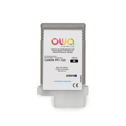 EN_Cartouche d'encre traceur remanufacturée OWA - standard - Noir - pour CANON PFI-120 BK