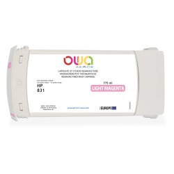 Cartouche d'encre traceur remanufacturée OWA - standard - Magenta Clair - pour HP 831C