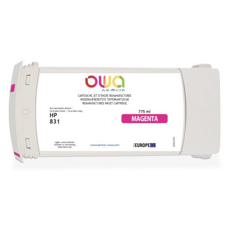 Cartouche d'encre traceur remanufacturée OWA - standard - Magenta - pour HP 831C