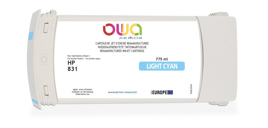 Remanufactured OWA ink cartridge - standard - Light Cyan - for HP 831C