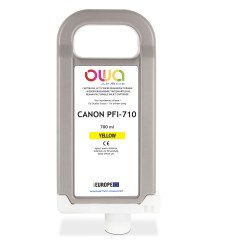 Cartouche d'encre traceur remanufacturable OWA - standard - Jaune - pour CANON PFI-710 Y