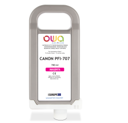 Cartouche d'encre traceur remanufacturable OWA - standard - Magenta - pour CANON PFI-707 M