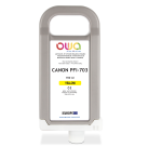 Cartouche d'encre traceur remanufacturable OWA - standard - Jaune - pour CANON PFI-703 Y