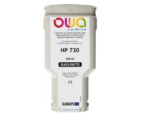 DE_Cartouche d'encre traceur remanufacturée OWA - haute capacité - Noir Mat - pour HP 730