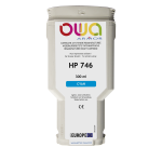 Cartouche d'encre traceur remanufacturée OWA - standard - Cyan - pour HP 746