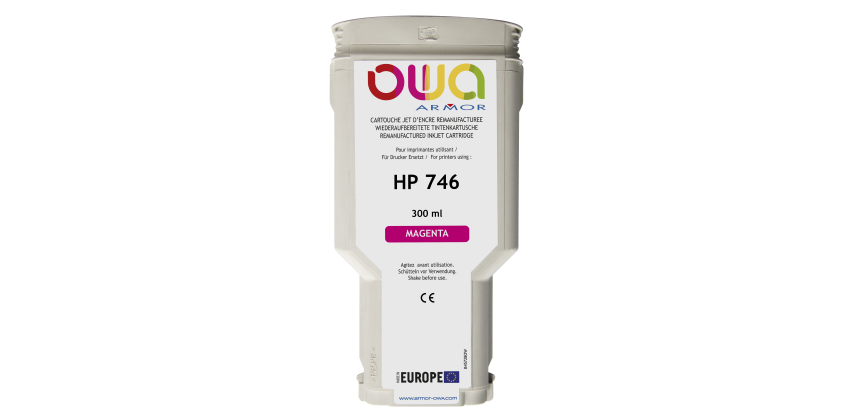 Wiederaufbereitete OWA-Standard-Tintenpatrone - Magenta - für HP 746