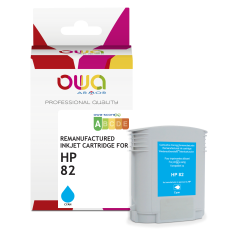 Cartouche d'encre traceur remanufacturée OWA - standard - Cyan - pour HP 82