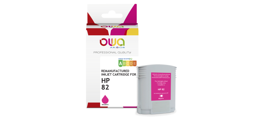 Cartouche d'encre traceur remanufacturée OWA - standard - Magenta - pour HP 82