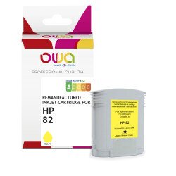 Cartouche d'encre traceur remanufacturée OWA - standard - Jaune - pour HP 82