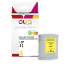 Cartouche d'encre traceur remanufacturée OWA - standard - Jaune - pour HP 82