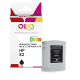 De_cartouche d'encre traceur remanufacturée owa - standard - noir - pour hp 82