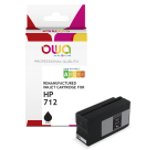 Cartouche d'encre traceur remanufacturée OWA - standard - Noir - pour HP 712