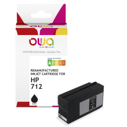 Cartouche d'encre traceur remanufacturée OWA - standard - Noir - pour HP 712