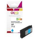 Cartouche d'encre traceur remanufacturée OWA - standard - Cyan - pour HP 712