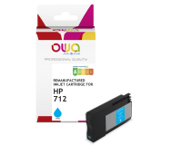 EN_Cartouche d'encre traceur remanufacturée OWA - standard - Cyan - pour HP 712