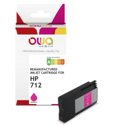 Cartouche d'encre traceur remanufacturée OWA - standard - Magenta - pour HP 712