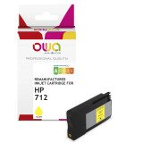 Cartouche d'encre traceur remanufacturée OWA - standard - Jaune - pour HP 712